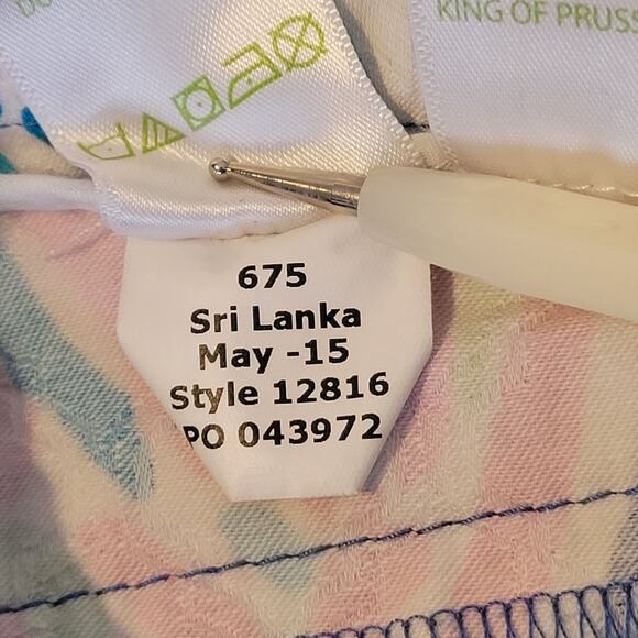 LILLY PULITZER Kelly Textured Skinny Ankle Pants Indigo Palm Reader sz 00 - Picture 8 of 9